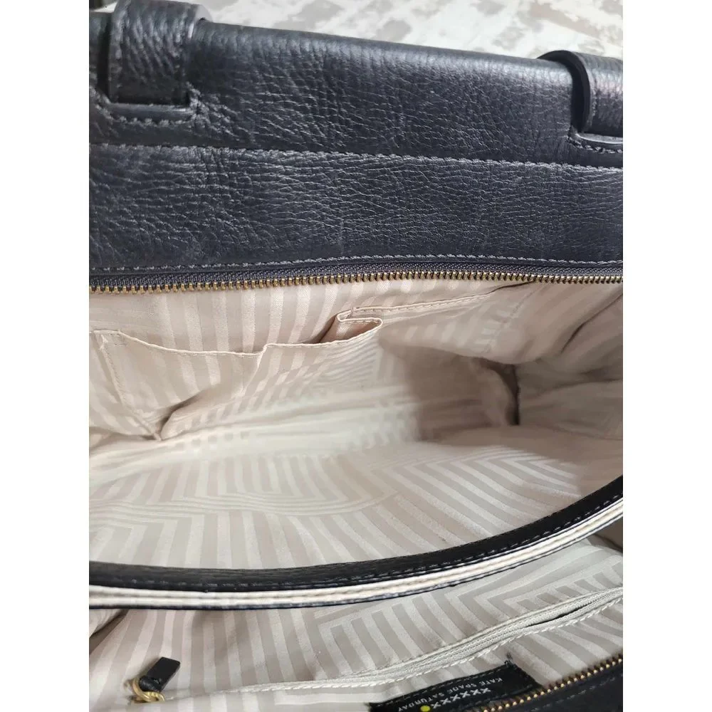 3499 Kate‎ Spade Saturday Satchel Black Handbag Purse